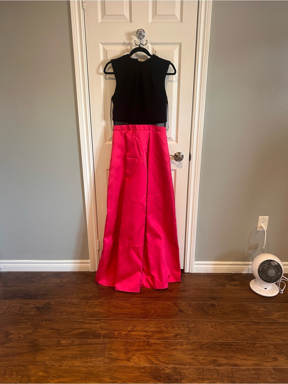 Adam Black Bodice with Hot Pink Maxi Skirt